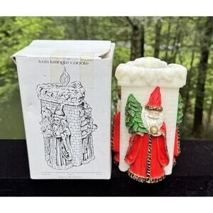 Kris Kringle Candle Emperor Art Creations Santa Christmas Candle 1986